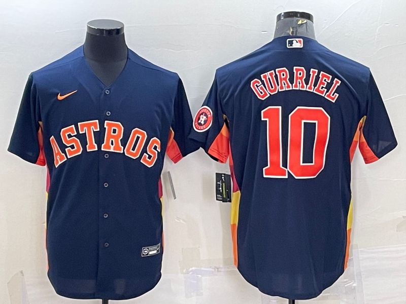 Men Houston Astros #10 Gurriel Blue Game Nike 2022 MLB Jerseys